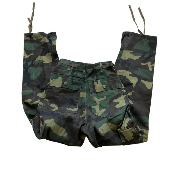 Straight-Leg Utility Cargo Pants Men's Multicolor Camouflage Outdoor Hiking Camp - Picture 3 of 5